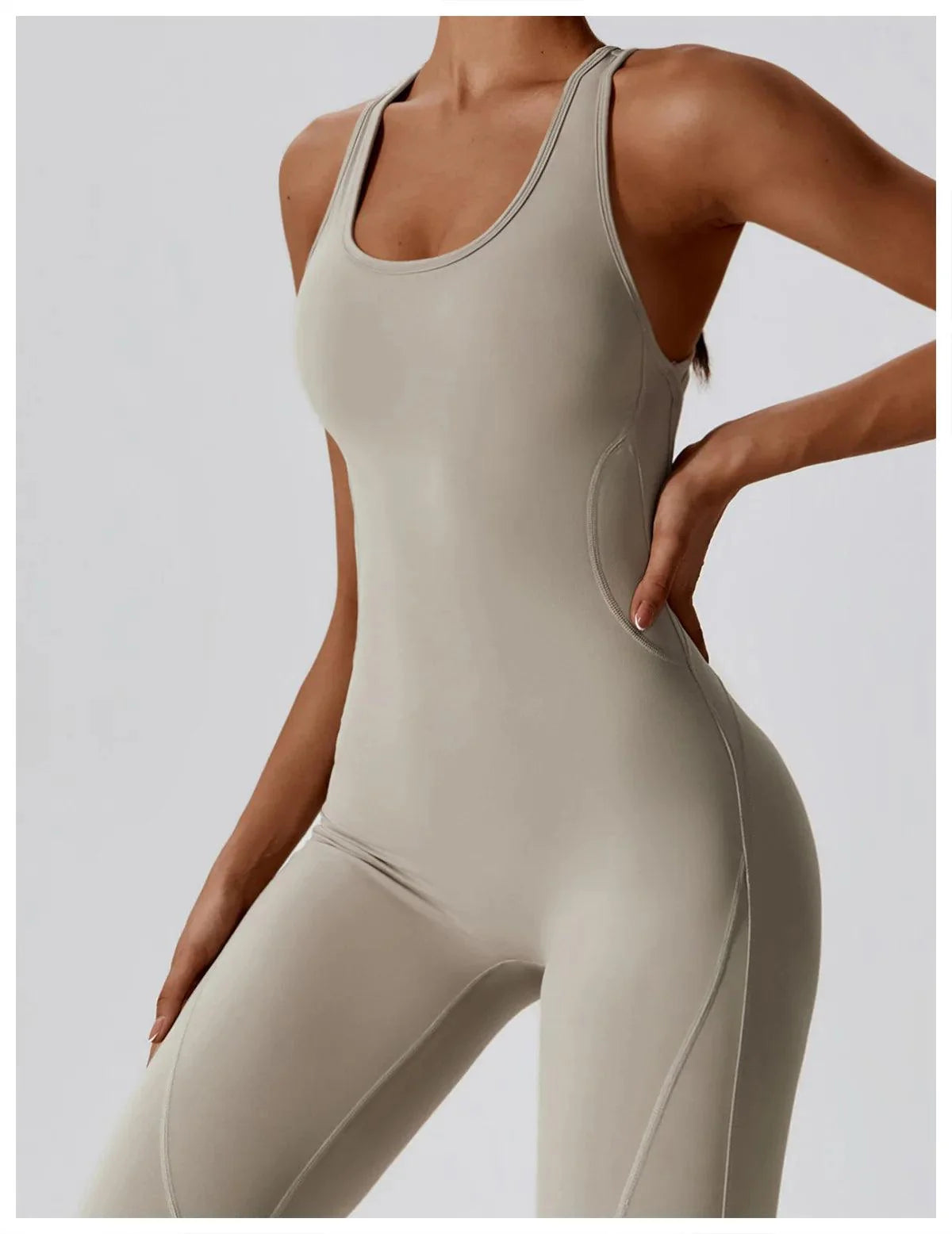 Yoga Jumpsuit Open Back