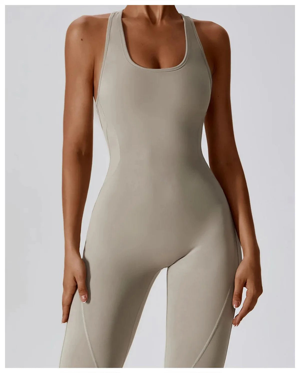 Yoga Jumpsuit Open Back