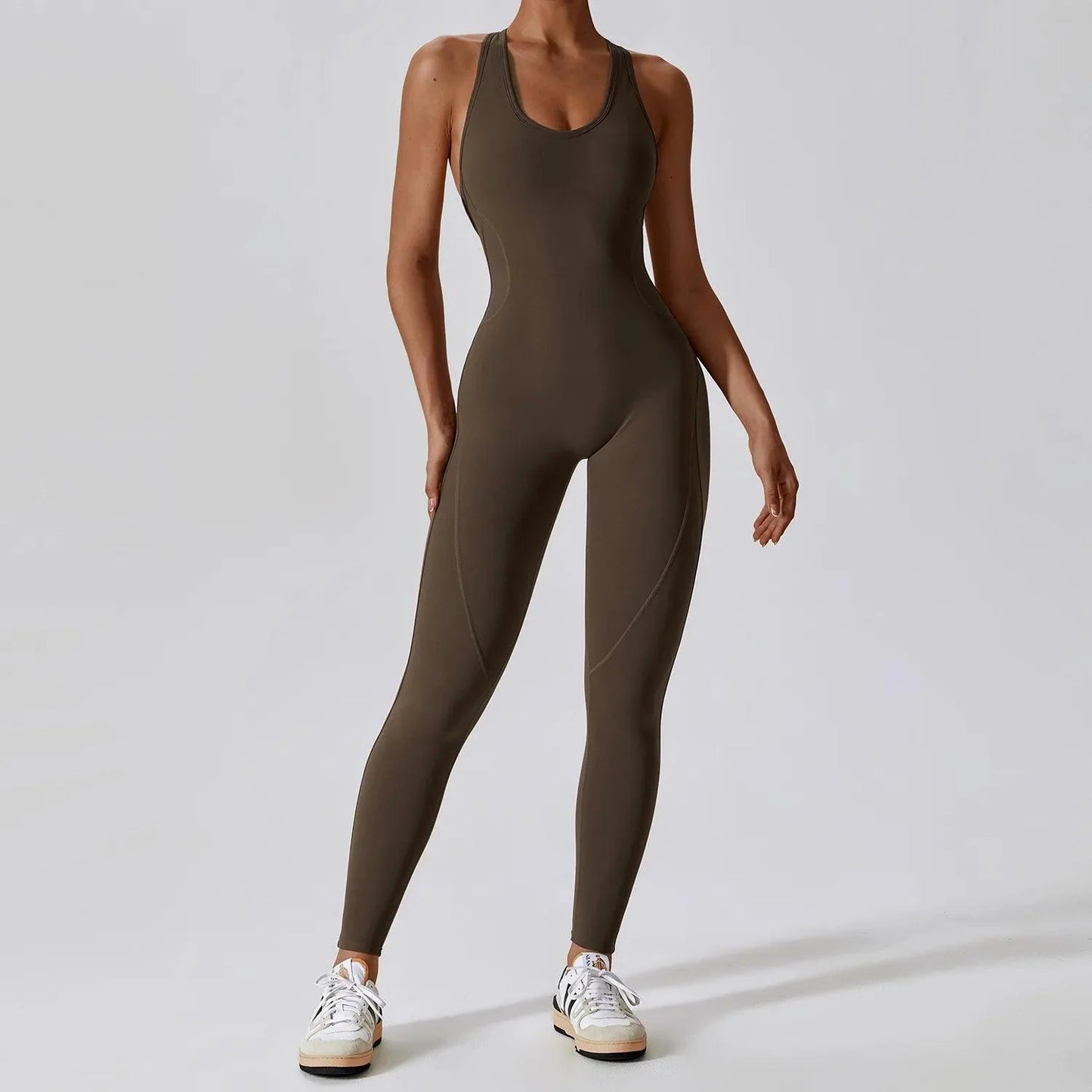 Yoga Jumpsuit Open Back