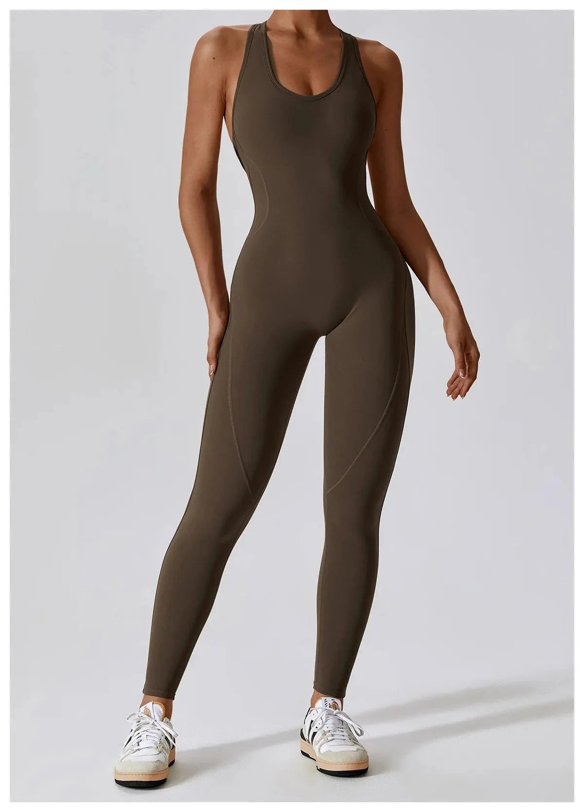 Yoga Jumpsuit Open Back