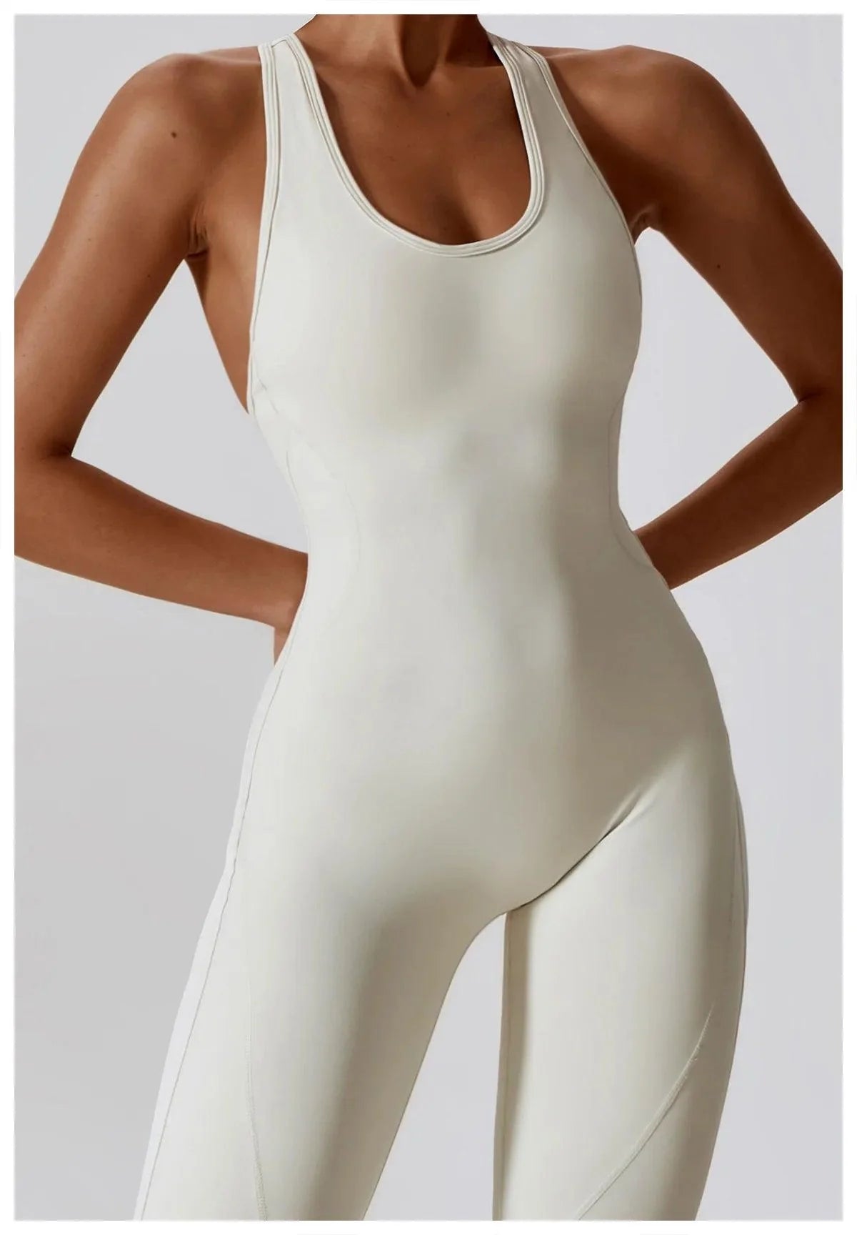 Yoga Jumpsuit Open Back