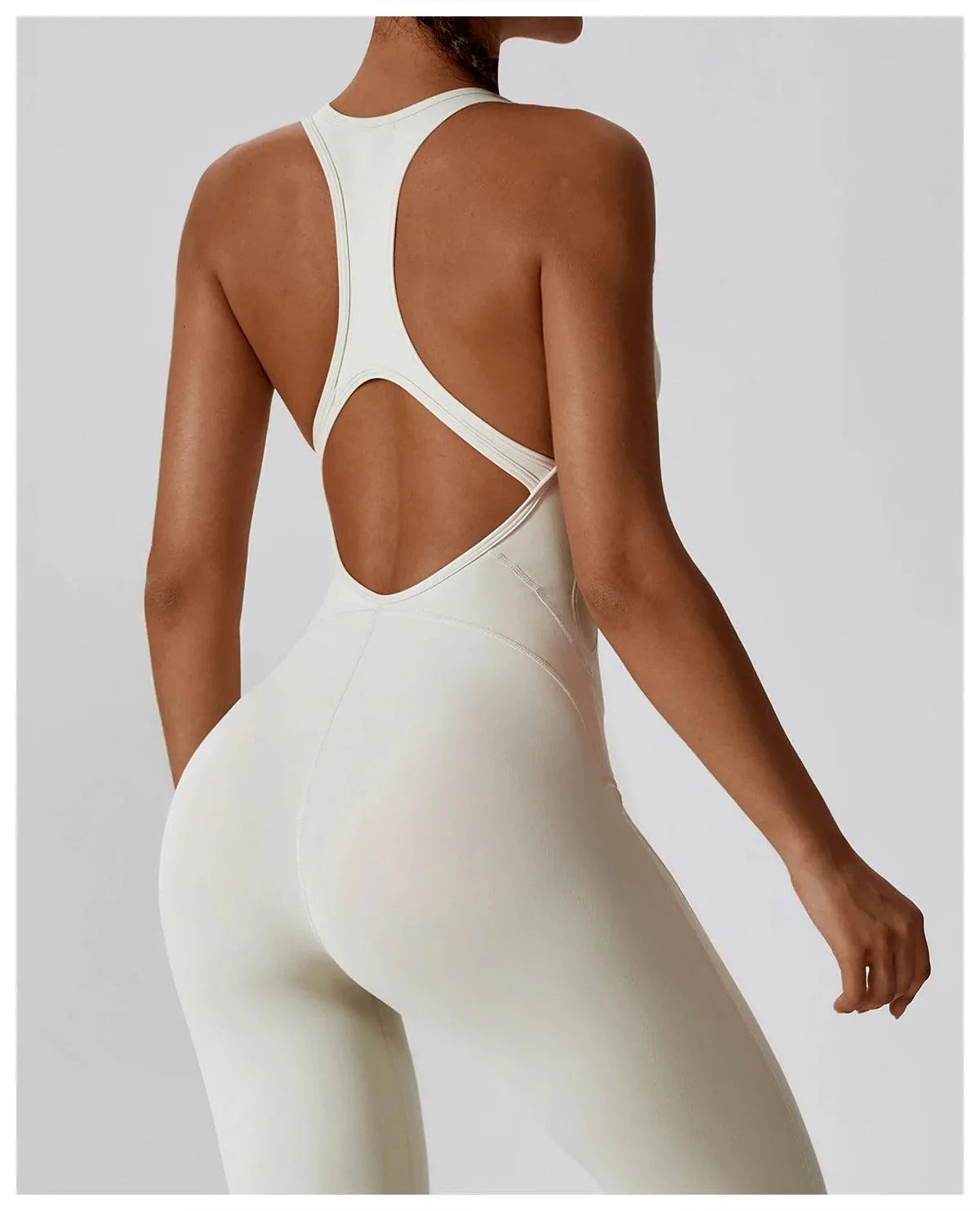 Yoga Jumpsuit Open Back